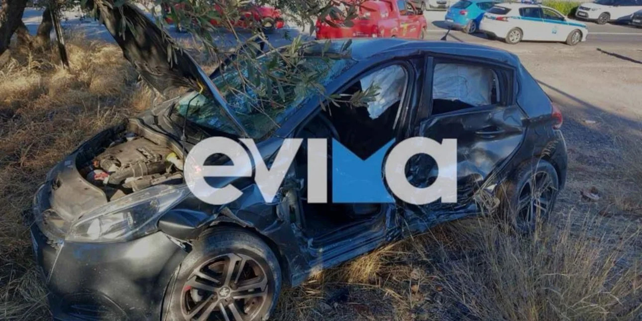 Ένας νεκρός και ένας τραυματίας σε τροχαίο στην Εύβοια ║ Φωτογραφία : evima.gr