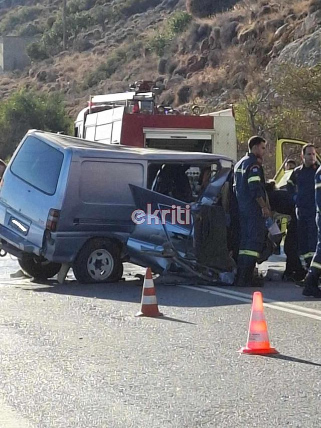Η κλούβα που ενεπλάκη στο τροχαίο